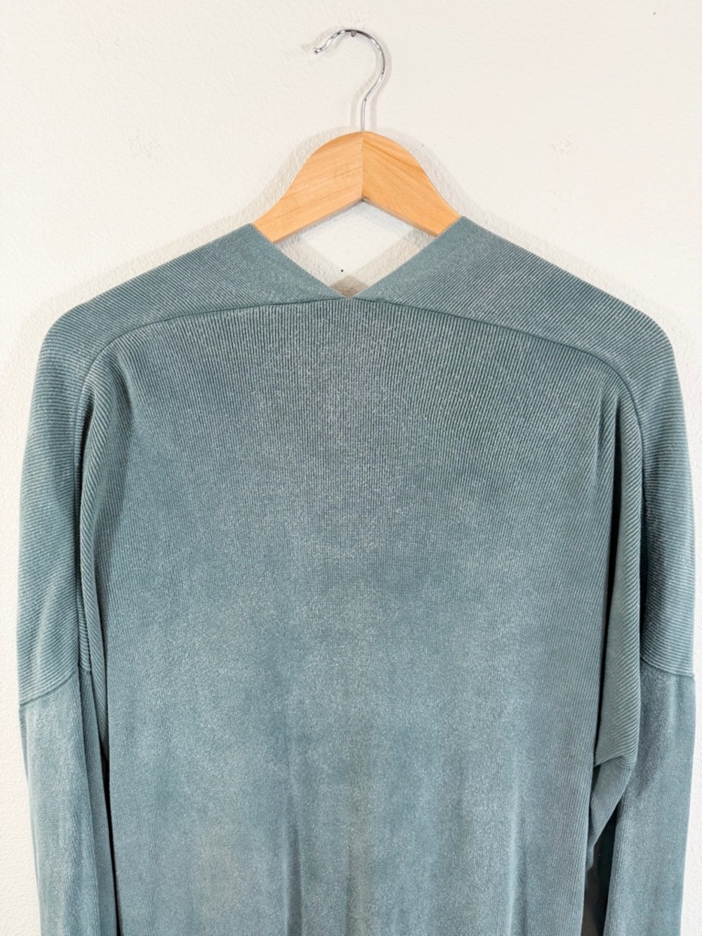 Eileen Fisher Belted Longline Cardigan Wrap XL Teal Blue Minimalist Casual - Picture 8 of 10